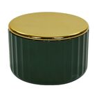 Porta Algodão Groove De Bancada Banheiro Lavabo - Verde Escuro