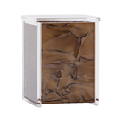 Porta Algodão Madrepérola Marrom em Acrílico Formacril