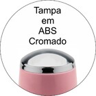 Porta Algodão Ou Cotonete Cromo Belly Rosa