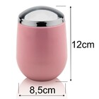 Porta Algodão Ou Cotonete Cromo Belly Rosa