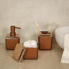 Porta Algodão Plástico Quadrado Rose Gold Cube Coza