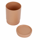 Porta Algodão Plástico Redondo Laranja Dórica Ou