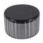 Porta Algodão Plástico Redondo Preto Groove Classic Ou