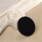 Porta Algodão Plástico Redondo Preto Groove Classic Ou