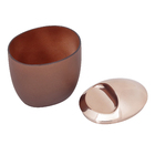 Porta Algodão Plástico Redondo Rose Gold Spoom Coza