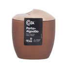 Porta Algodão Plástico Redondo Rose Gold Spoom Coza