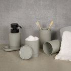 Porta Algodão Plástico Redondo Verde Dórica Ou