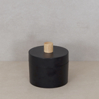 Porta Algodão Preto em Plástico Scandi Sensea