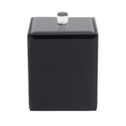 Porta Algodão Preto em Vidro Espelhada Mabruk