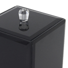 Porta Algodão Preto em Vidro Espelhada Mabruk