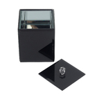 Porta Algodão Preto em Vidro Espelhada Mabruk