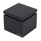 Porta Algodão Quadrado Resina Preta Top Bain Blanc