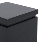 Porta Algodão Quadrado Resina Preta Top Bain Blanc