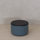 Porta Algodão Redondo Azul Plástico Ou