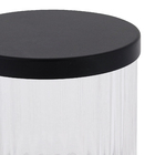 Porta Algodão Vidro Cilíndrico Transparente Banheiro Oikos