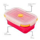 Porta Alimentos Retratil - Flexivel -  Rosa