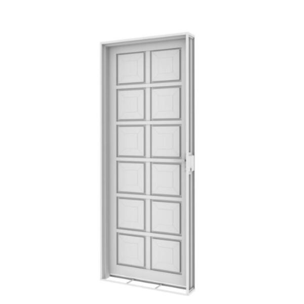 Porta Almofada De Aço Galvanizado Dupla Branco Esquerda - 215