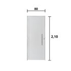 Porta Alumínio 80x210xcm Lambril Com Puxador Hale Esquadrias