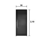 Porta Alumínio 90x210cm Lambril Com Puxador Hale Esquadrias A