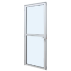 Porta Alumínio Branco 215x90 Com Vidro Liso Incolor Jap Perfe