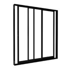 Porta Alumínio De Correr Lateral 3 Folhas Móveis 215cm X 150c