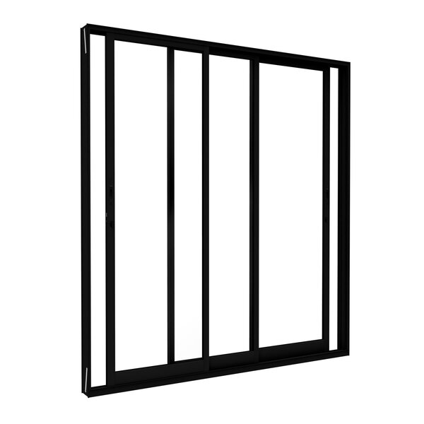 Porta Alumínio De Correr Lateral 3 Folhas Móveis 215cm X 150c