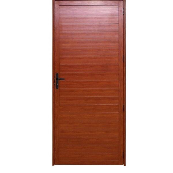 Porta Alumínio Lambril C/fechadura Madeiro Esquerda 210x60