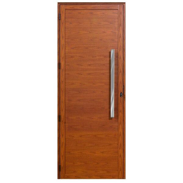 Porta Alumínio Lambril C/puxador Madeiro Direito - 210x60
