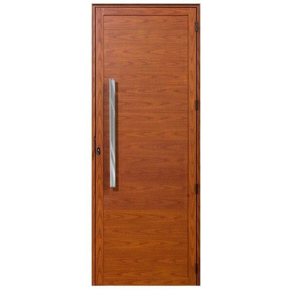 Porta Alumínio Lambril C/puxador Madeiro Esquerda 210x85