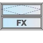 Porta Alumínio Lambril Com Visor Madeiro Direita - 210x60