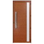 Porta Alumínio Lambril Com Visor Madeiro Direita - 210x80