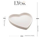 Porta Anéis Lyor Heart Branco De Ceramica 9cm