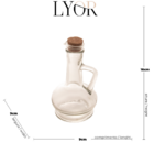 Porta Azeite De Vidro Tampa Cortiça Galheteiro Para Temperos