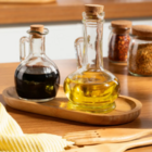 Porta Azeite De Vidro Tampa Cortiça Galheteiro Para Temperos