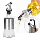 Porta Azeite Óleo E Vinagre 200ml Galheteiro Vidro Aço Inox C
