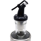 Porta Azeite Ou Vinagre Com Dosador Vidro E Inox 300 Ml Galhe
