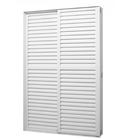 Porta Balcão 210x150 Alumínio Branco 3 Folhas Uma Fixa Durali