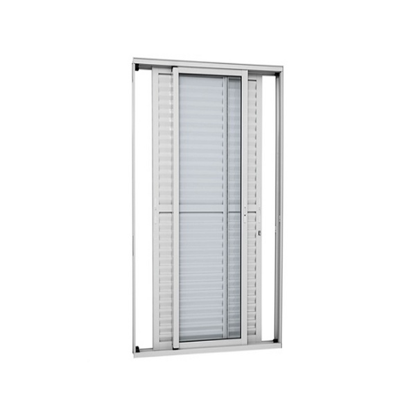 Porta Balcao 210x180 3 Folhas Moveis Branco Linha 25