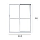 Porta Balcão 2 Folhas Vidro Móveis Bco 210cm X 200cm Lmagnum