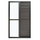 Porta Balcão 3 Folhas Alumínio 2,10 X 1,50 Com Fechadura Preto