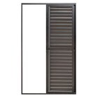 Porta Balcão 3 Folhas Alumínio 2,10 X 1,50 Com Fechadura Preto