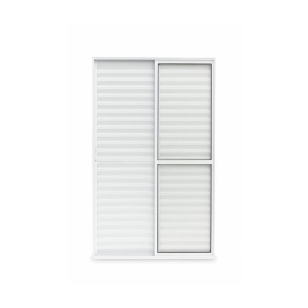 Porta Balcão 3 Folhas Aluminio Branco C/ Trinco 2,10x1,20