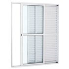 Porta Balcão 3 Folhas Aluminio Branco C/fechadura 2.10x1.20