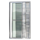 Porta Balcão 3 Folhas Aluminio Brilhante C/trinco 2.10x1.20