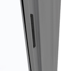 Porta Balcão de Correr 3 Folhas Alumínio Pintado Cinza com Fechadura 2,15x1,50m Idea Giardino 3A Alumínio