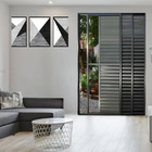 Porta Balcao 3 Folhas Aluminio Preto C/trinco 2,10x1.50