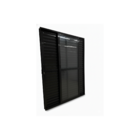 Porta Balcão 3 Folhas Aluminio Preto Com Fechadura 2,10x1,20