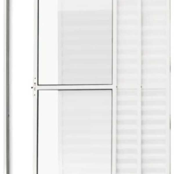 Porta Balcão 3 Folhas Com Trinco 2,10 X 1,50 Cor Branco Linha