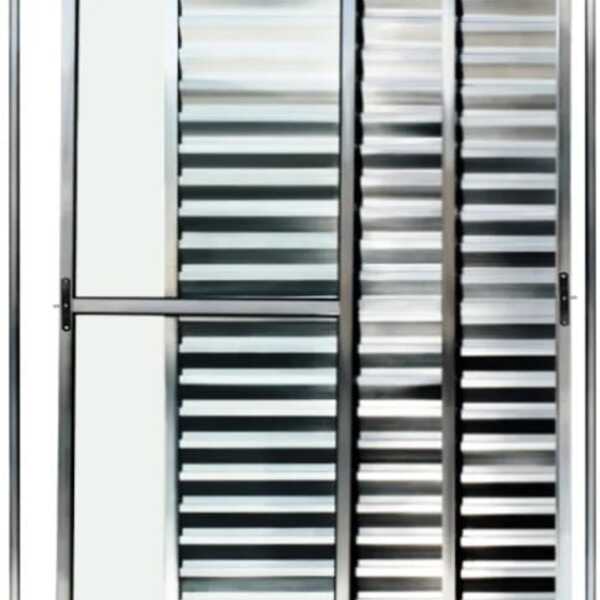 Porta Balcão 3 Folhas Móveis Com Trinco 2,10 X 1,20 Cor Brilh