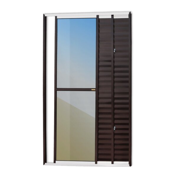 Porta Balcão 3 Folhas Super 25 Vidro Reflex 210cm X 120cm Bri